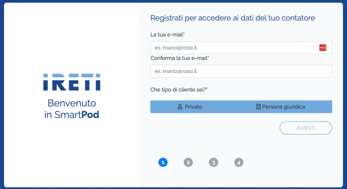 Portale SmartPOD di Ireti