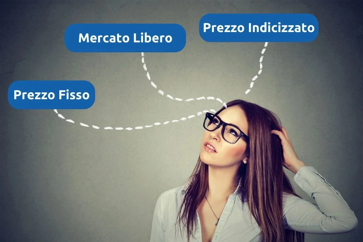 persona indecisa tra prezzo fisso e prezzo indicizzato
